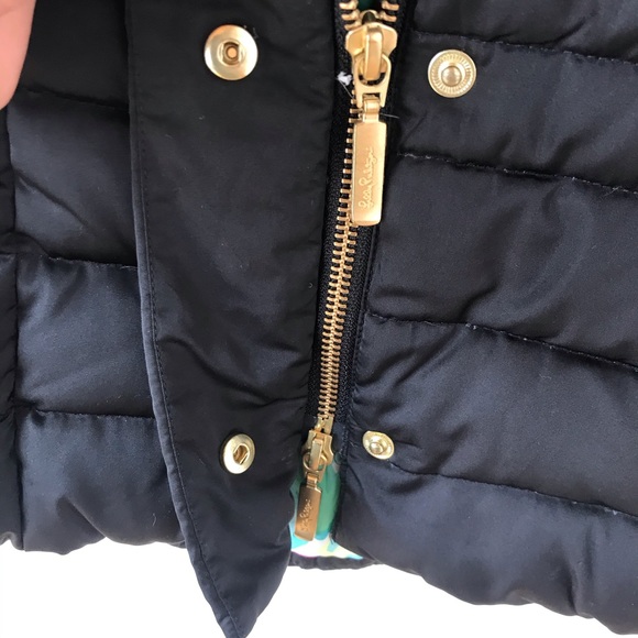 Lily Pulitzer black down filled puffer vest - Picture 9 of 12